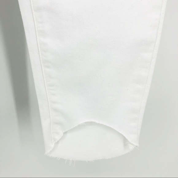 NWT Paige Curved Hem Mid Rise White Jeans Size 29 - Picture 5 of 8